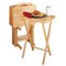 Contemporary Home Living Set of 5 Beige Folding Snack Table – 25.75”
